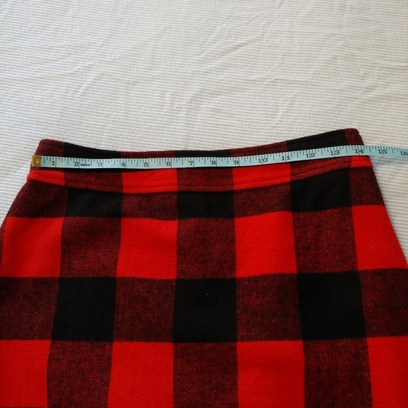 J. Crew Check Skirt Size 4, Red/Black - Picture 9 of 10